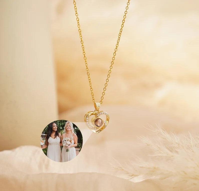 Heart Shaped Projection Necklace