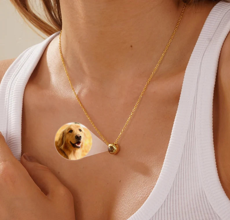 Love Round Projection Necklace